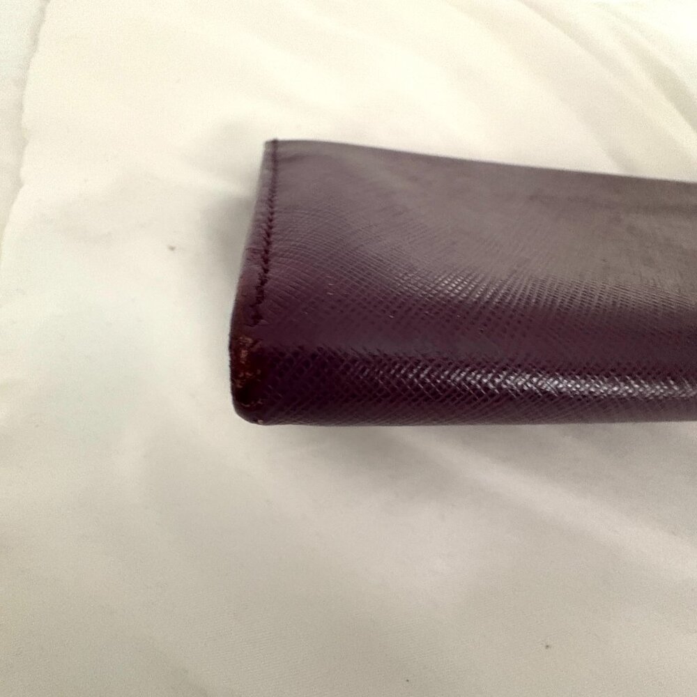 Salvatore Ferragamo Long Wallet Vala Ribbon Leather Purple/Plum Quiet Luxury - Picture 11 of 14
